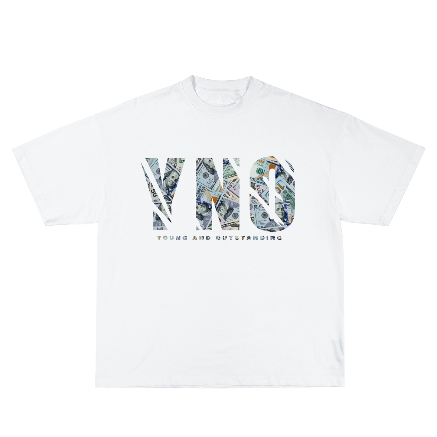 US $100 Dollar Bill Inspired Y.N.O T-shirt